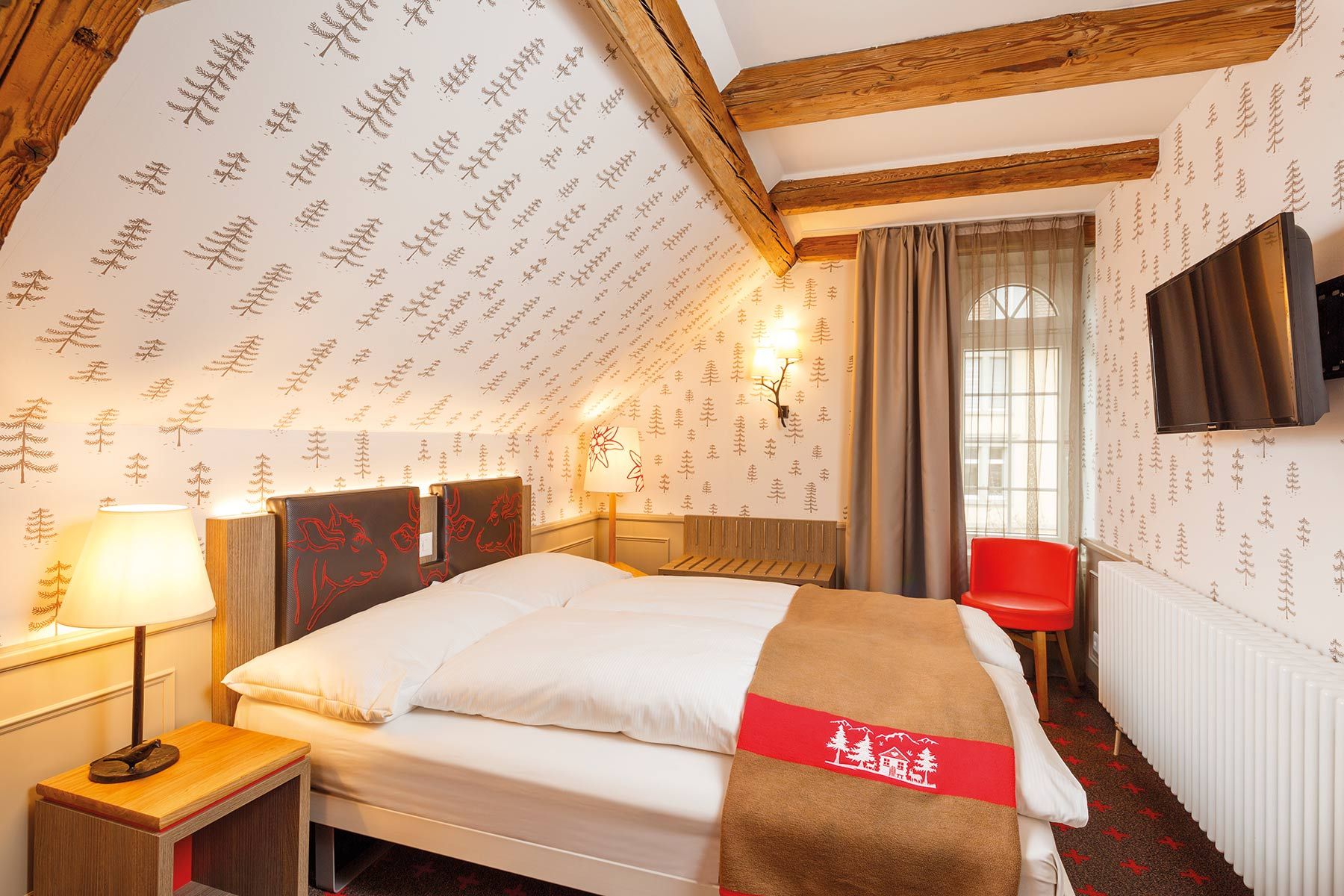 Hotel room of the Swiss Night Hotel