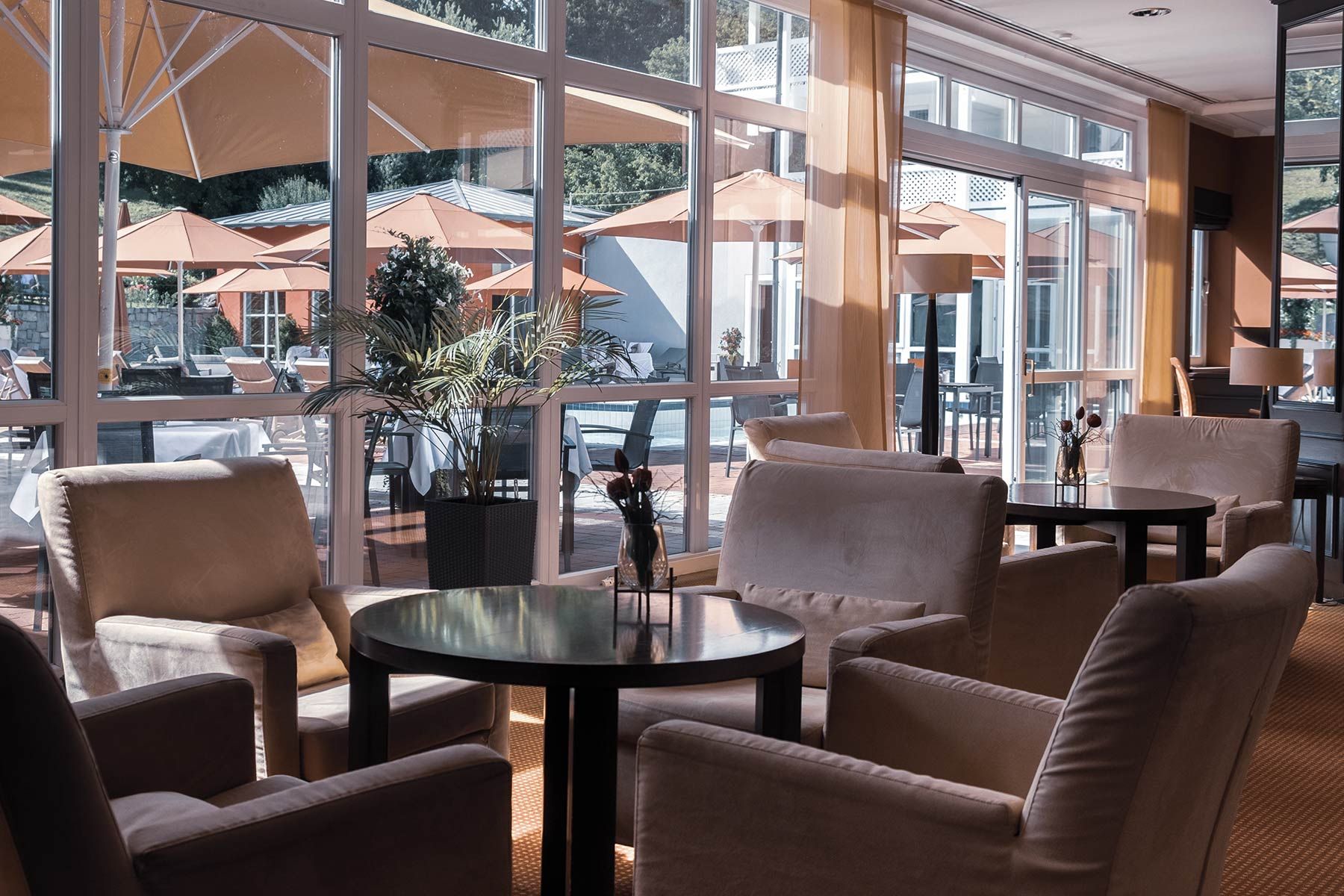 Bequeme Lobby des Hotels St. Wolfgang