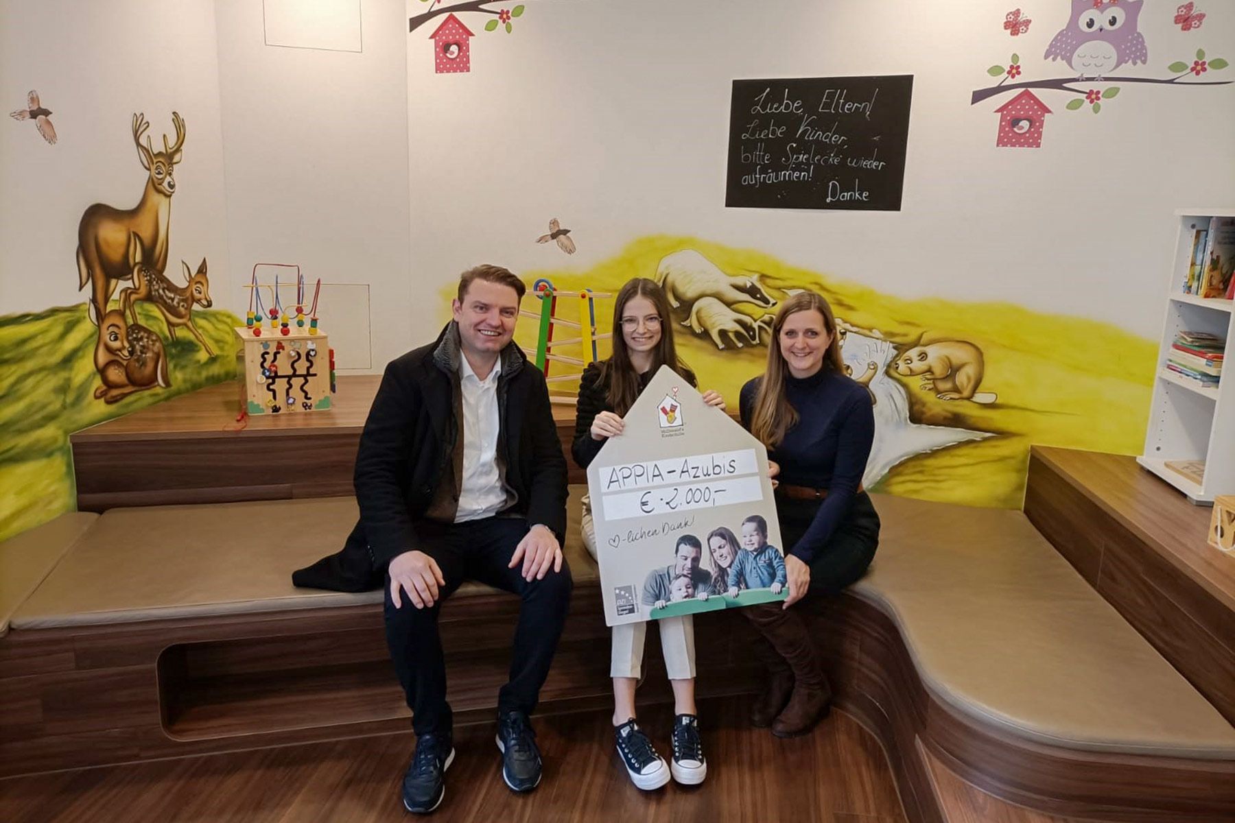 APPIA bei der Spendenübergabe von 2.000 € an die McDonald’s Kinderhilfe Stiftung