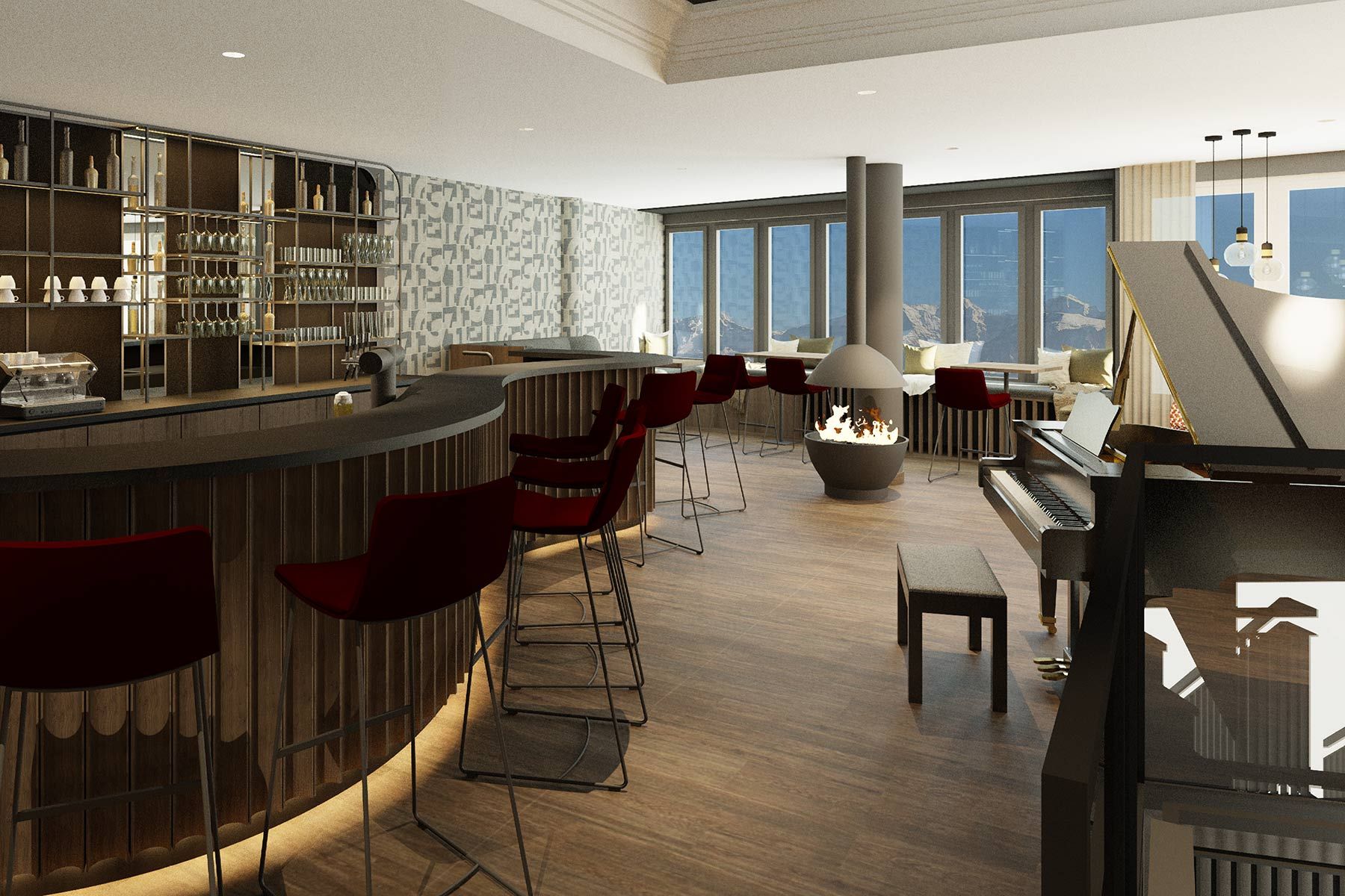 Dorint Beatenberg Bar Interior Design Hotel