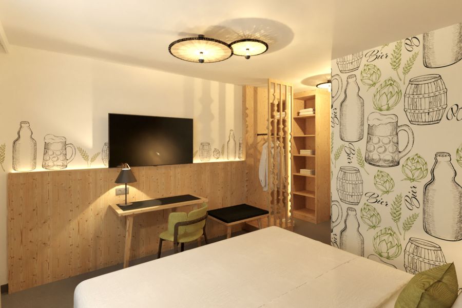 Rendering of a double room