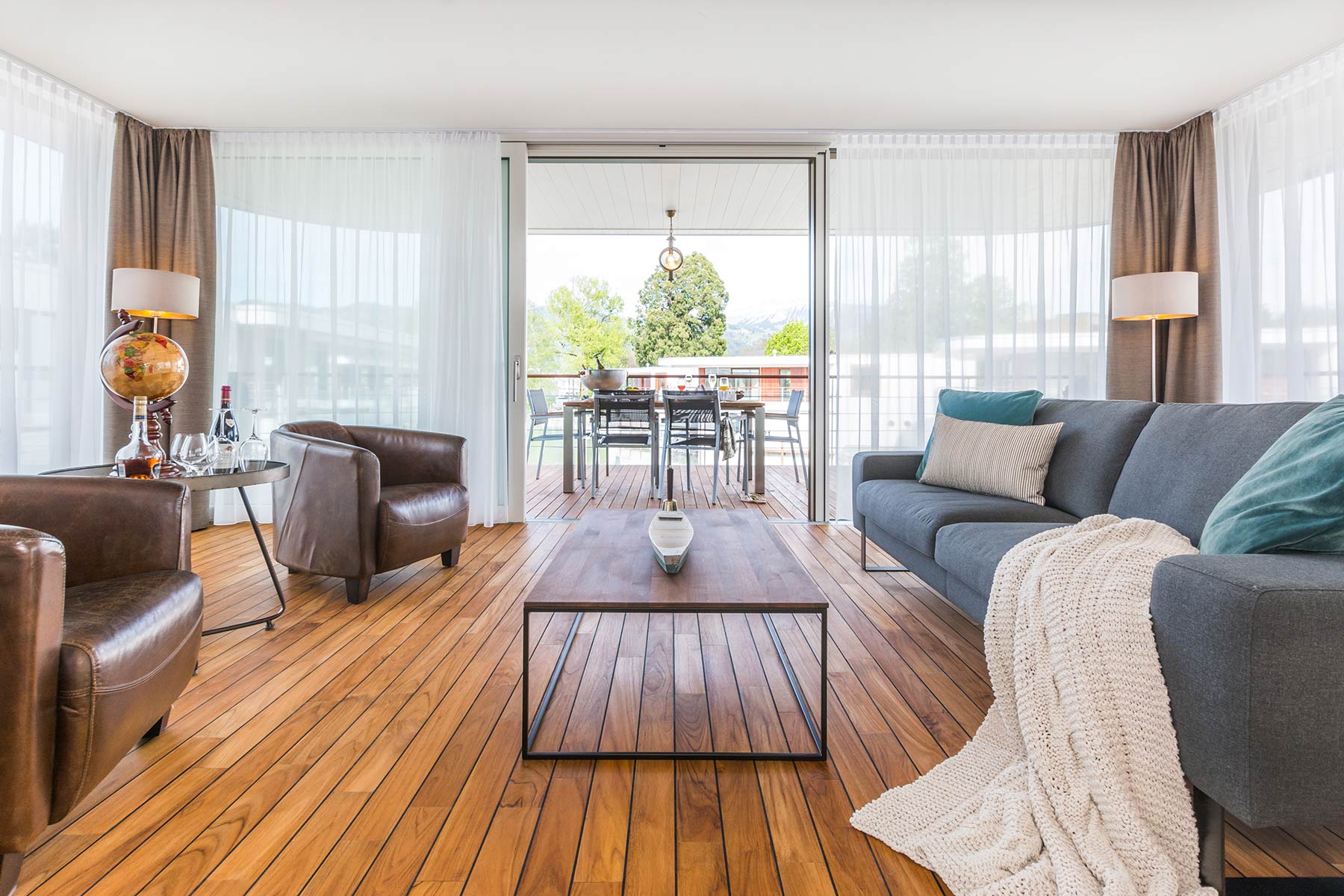 Das Wohnzimmer der Seevilla