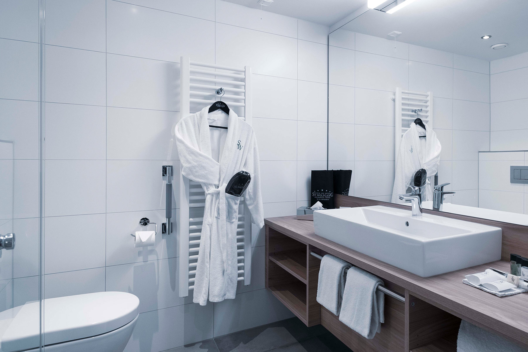 Badezimmer des St. Wolfgang Hotels