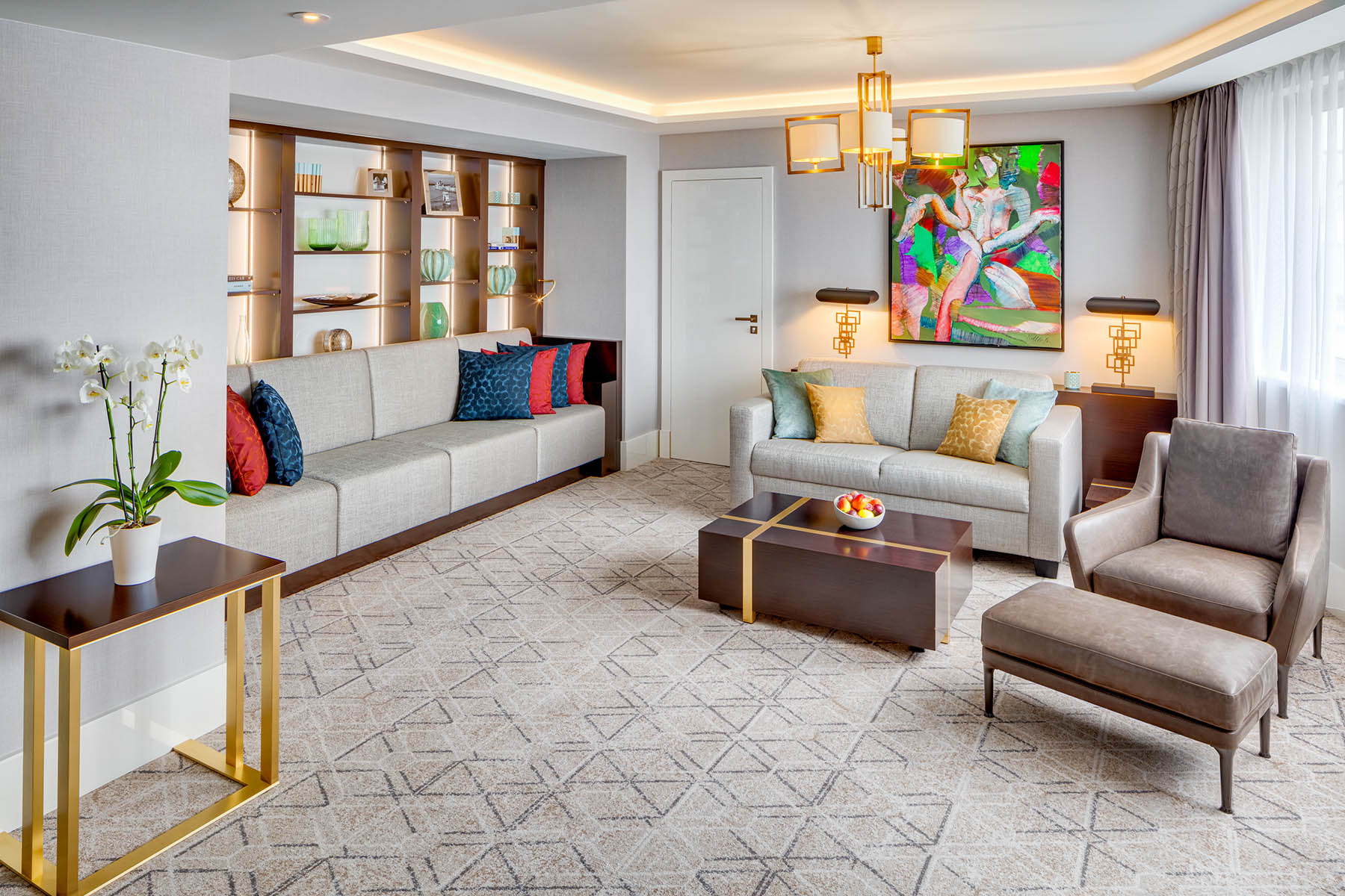 Wohnbereich in der Hotel-Suite