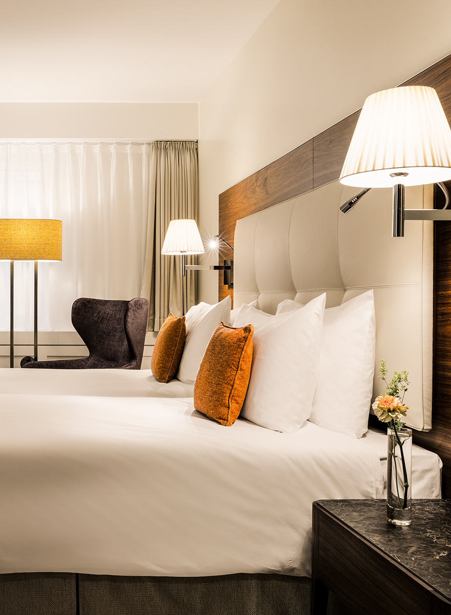 Impressionen aus dem Schlafzimmer im Hotel Astoria