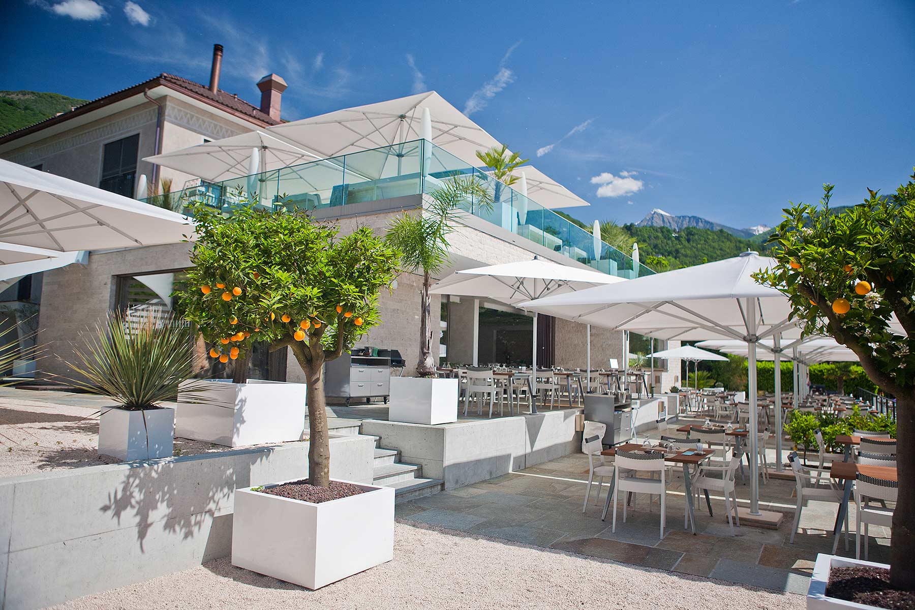 Außenansicht im Hotel Giardino Lago in Minusio