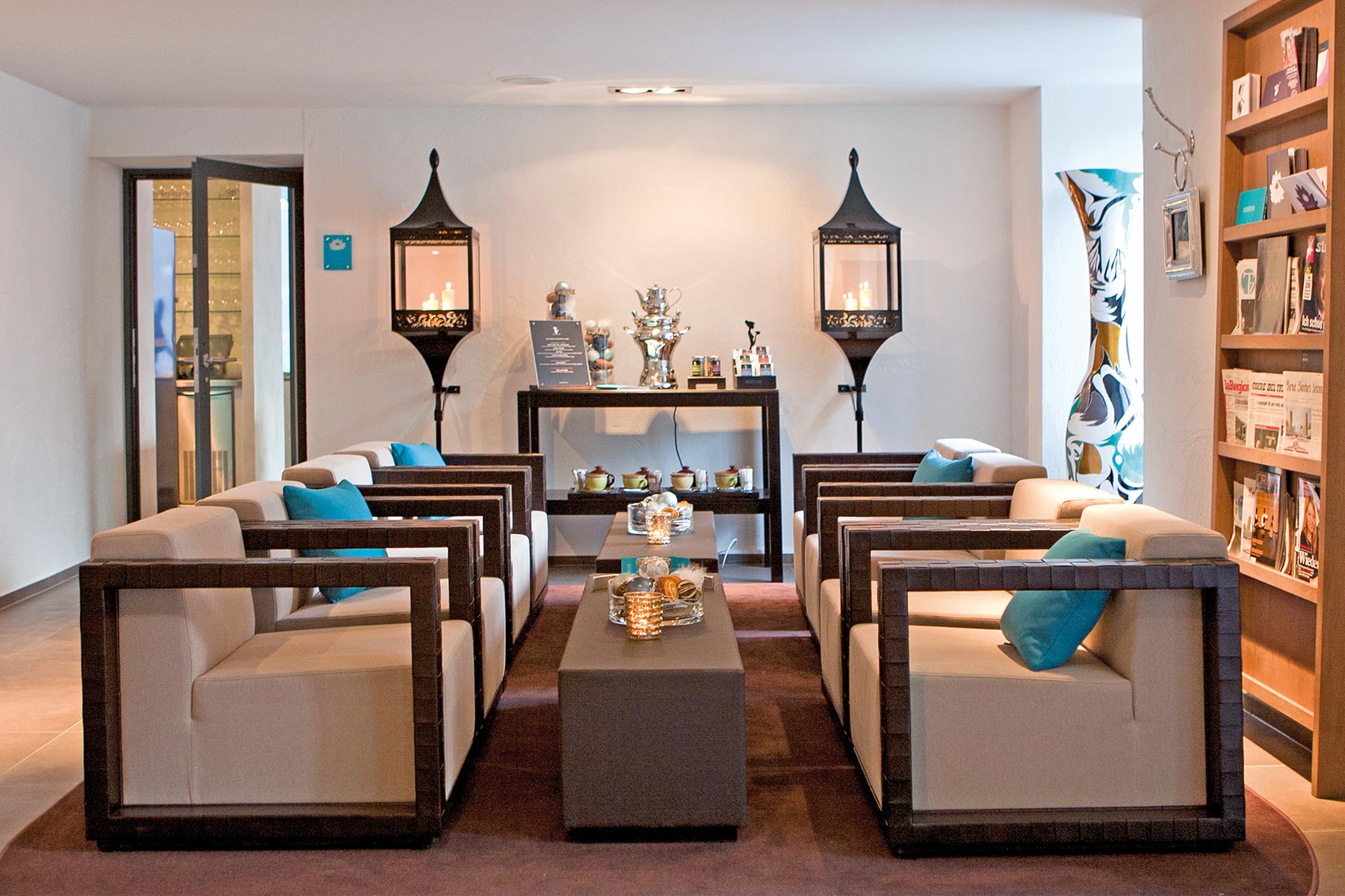 Lobby im Hotel Giardino Lago in Minusio