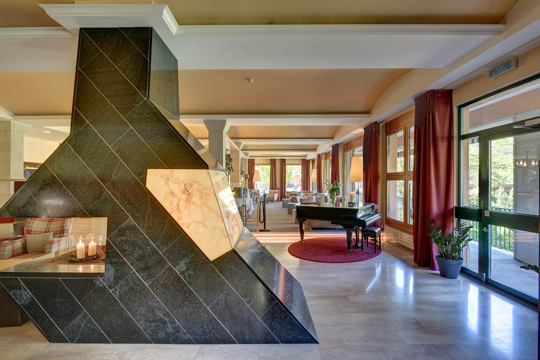 Ansicht &ouml;ffentlicher Bereich im Hotel des Vignes in Sion