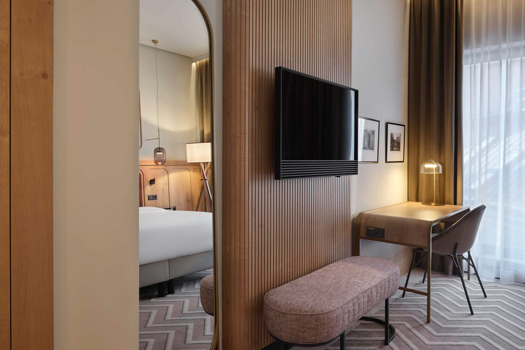 Wien Das Triest Radisson Blu Hotelzimmer Details Sitzbank