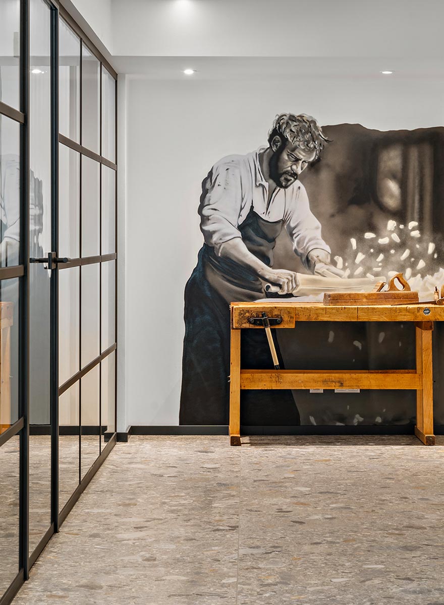 Wandgestaltung mit Graffiti im B&uuml;ro