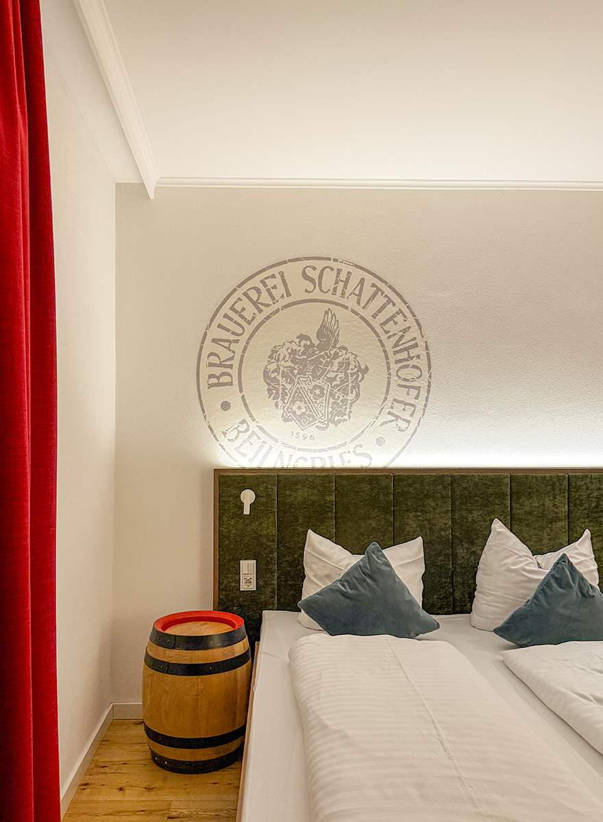 Impressionen aus dem Premium Doppelzimmer im Braugasthof Schattenhofer Beilngries