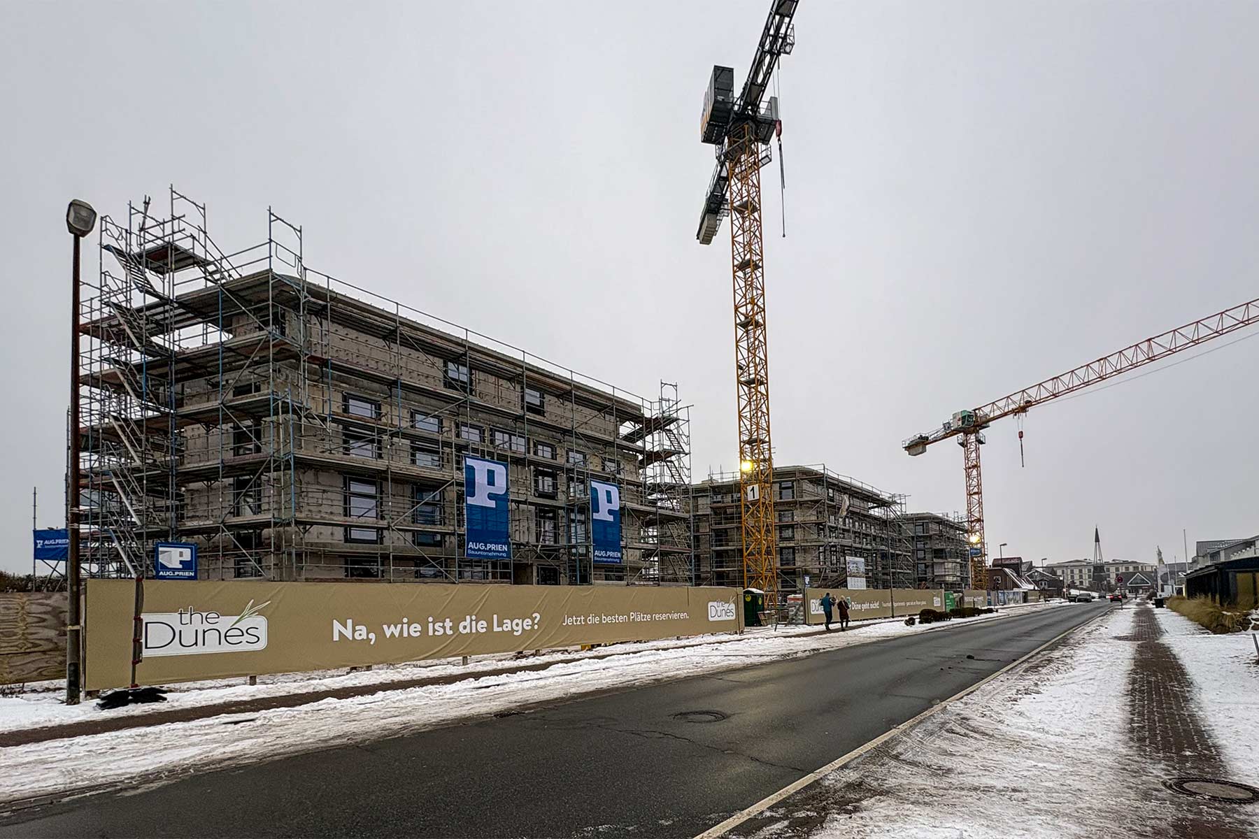 Rohbau der Appartmenthäuser The Dunes in List auf Sylt