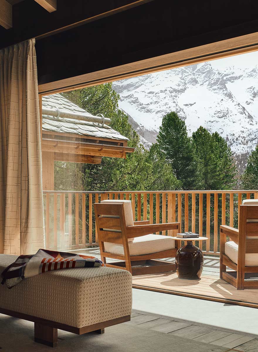 Balkon und Ausblick in St. Moritz