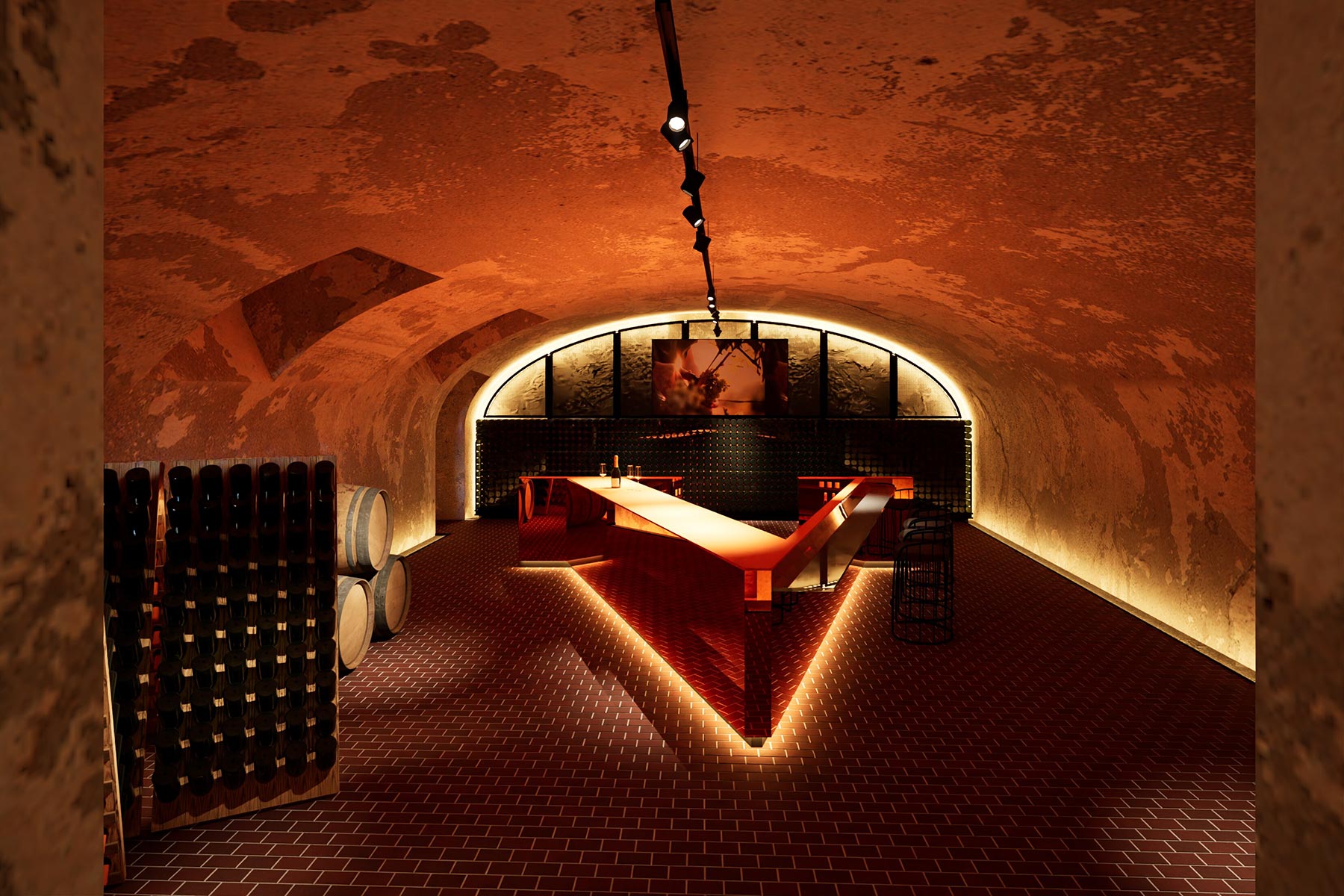 3D-Visualsierung von Appia für die Degustationstheke von VAUX am Rhein