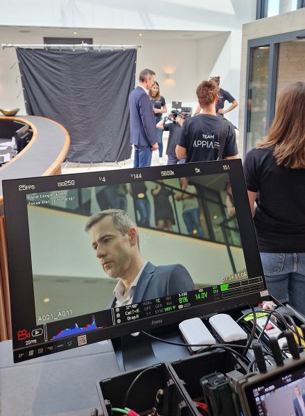 Behind the scenes beim Filmdreh bei Appia