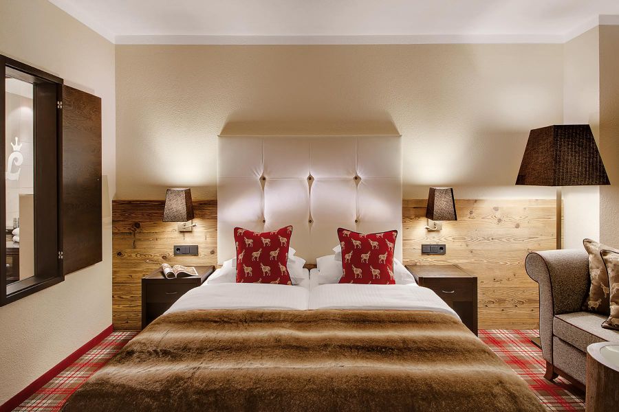 Ansicht Doppelbett im Sporthotel Lamark in Hochfügen