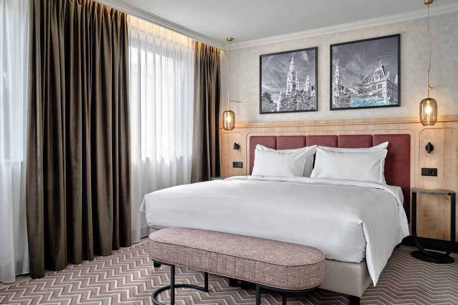 Wien Das Triest Radisson Blu Hotel Zimmer - Bett