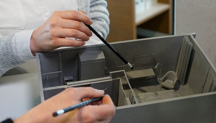Zimmer mit Einrichtung aus dem 3D-Drucker