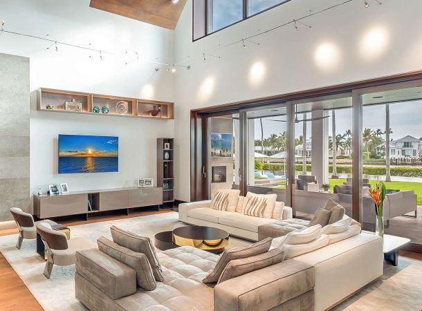 living room at a private residence