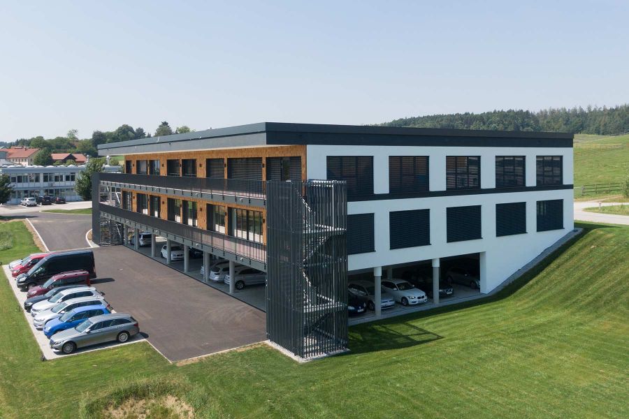 Appia Firmenzentrale mit Darstellung der Stellplätze für Mitarbeiter