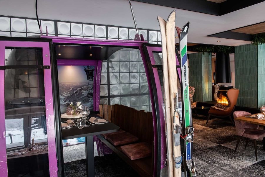 Skigondel im Restaurant in Hochfügen
