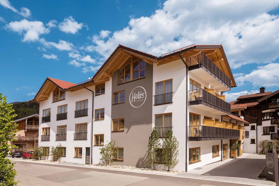 Außenansicht des Vitalhotels Held´s in Ruhpolding