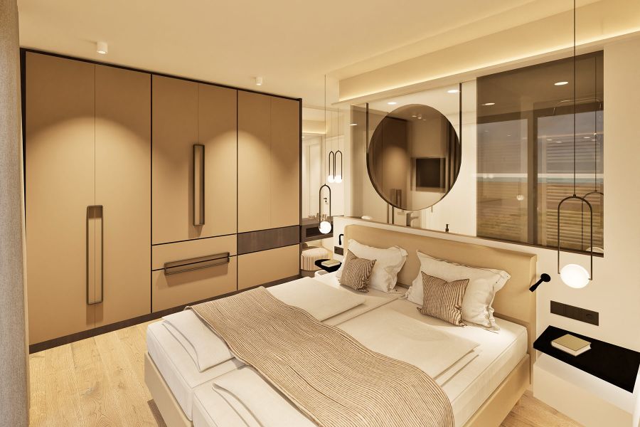 Doppelbett im Hotel D&uuml;nenkrone in List