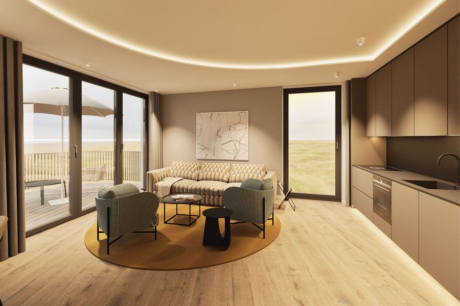 Ansicht K&uuml;che Dunkel im Hotel D&uuml;nenkrone in List