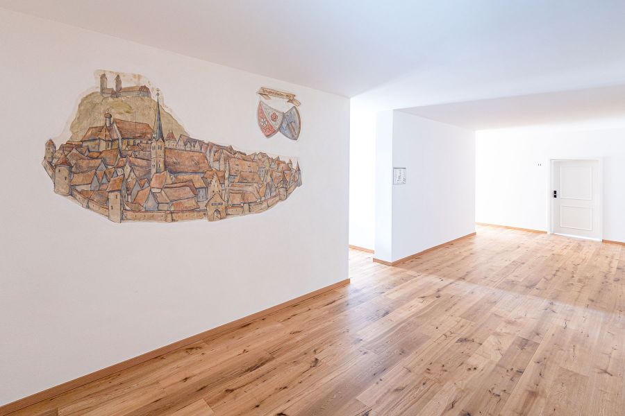 Wandmalerei im Hotel Schattenhofer