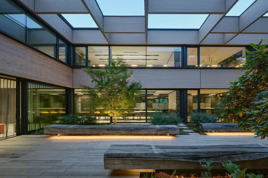 Innenhof des Bürogebäudes in Wien