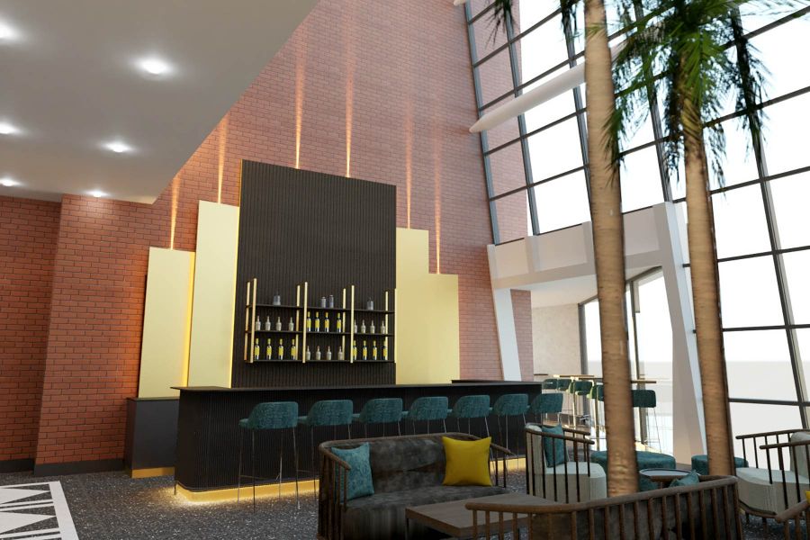 Interior Design der Hotelbar