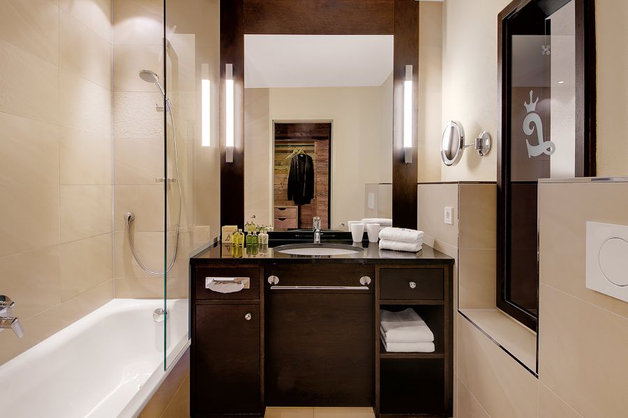 Badezimmer im Sporthotel Lamark in Hochfügen