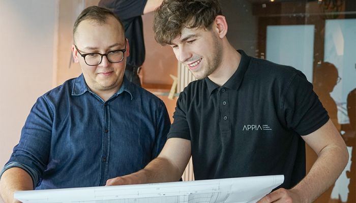 Appia-Projektmanager besprechen Plan
