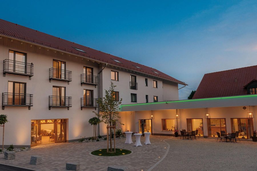 Der Innenhof das Hotels Forster am See