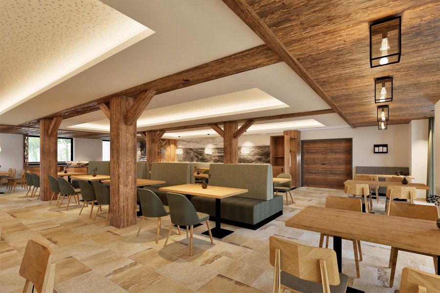 Restaurant Fr&uuml;hst&uuml;cksbereich mit vielen Sitzm&ouml;glichkeiten