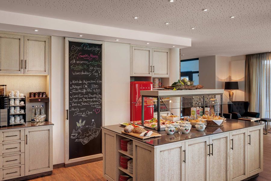 Fruehstuecksbuffet im Hotel Traumschmiede