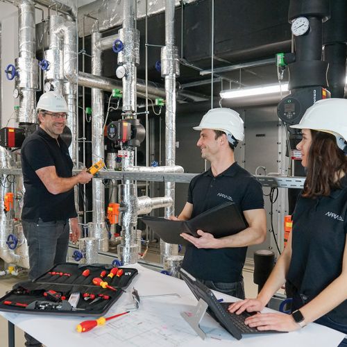 Installation der Heizungsanlage im Hotel