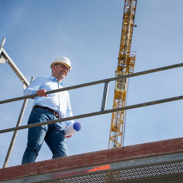 Hochbau mit Appia als Generalunternehmer auf der Baustelle