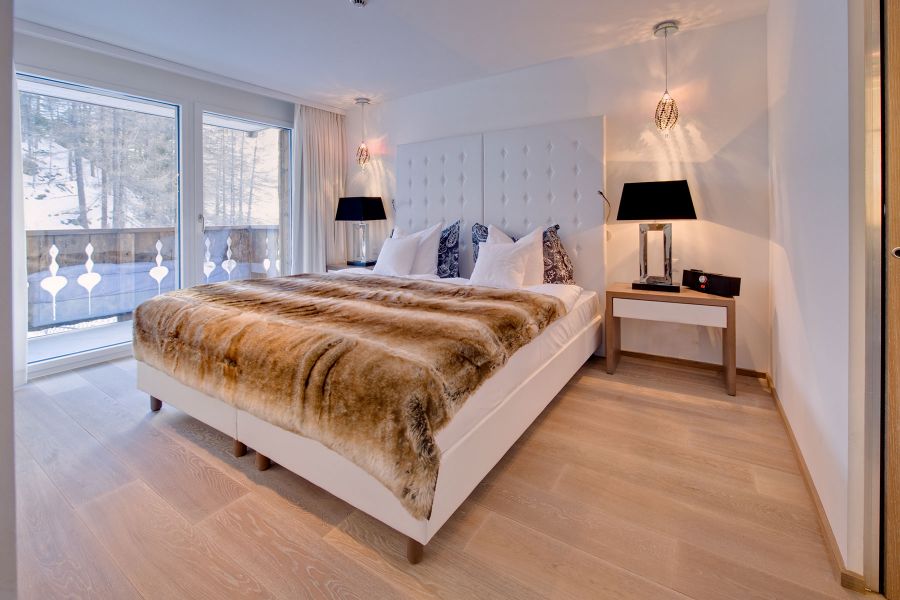 Doppelbettzimmer im Suitenhotel Matthiol in Zermatt