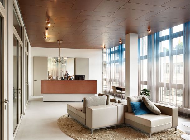 reception counter at Ema House