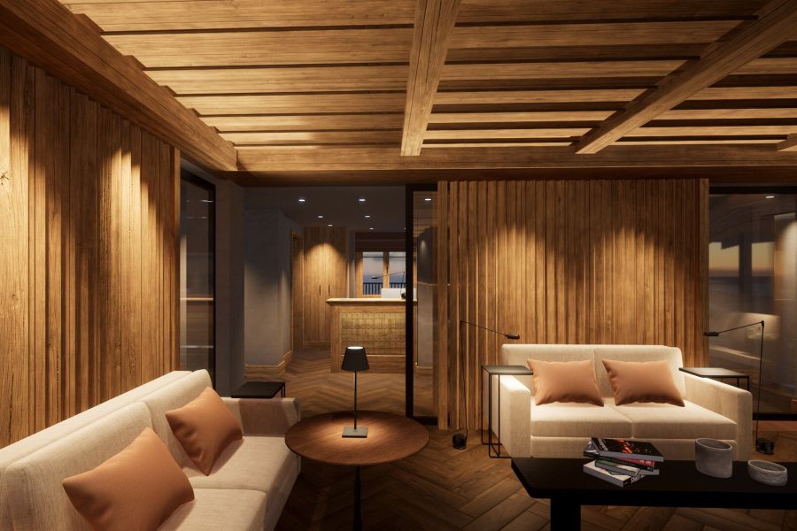 Lobby im Hotel The Mansard Gstaad