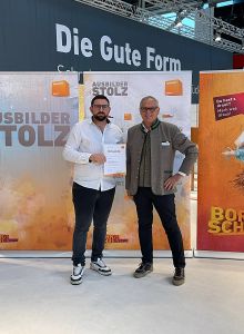 Urkunde für Schreinermeister Armin Krpan auf der Heim+Handwerk München & Die Gute Form