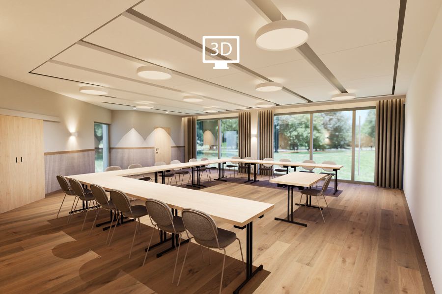 rendering of the conference room at the Hotel Heidelberg in Aadorf Switzerland