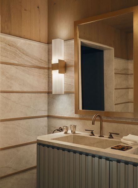 Badezimmer in St. Moritz mit luxuriöser Ausstattung geplant von Appia