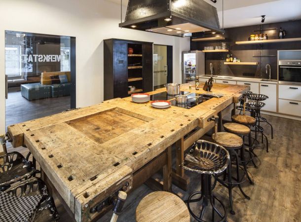kitchen at the Hostel Obersdorf