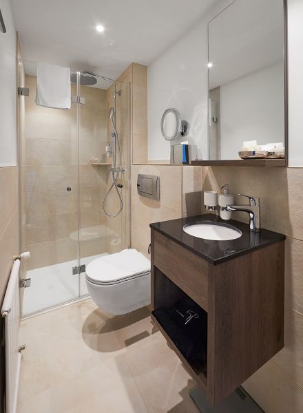 Badezimmer des Hotels Loewen am See