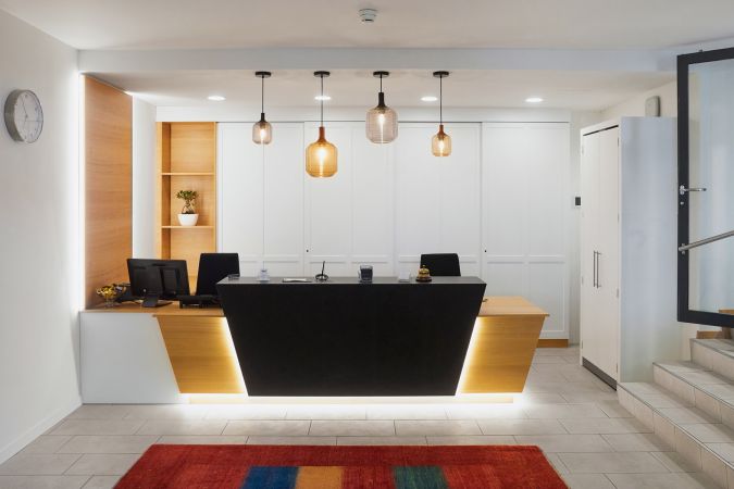 reception desk at Hotel Loewen am See