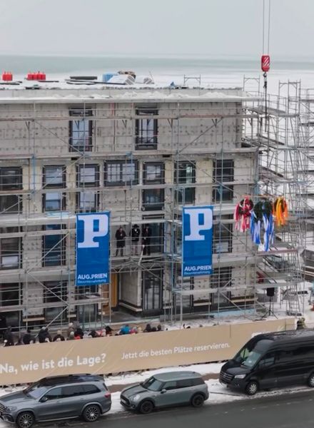 Rohbau der Appartmenthäuser The Dunes in List auf Sylt